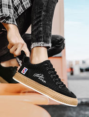 Men's Comfortable Low Top Sneakers Corduroy Blend 3