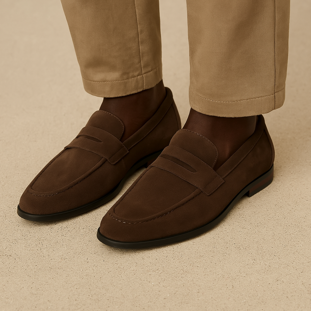 Men's Comfortable Slip-On Loafers Durable Rubber Blend 1