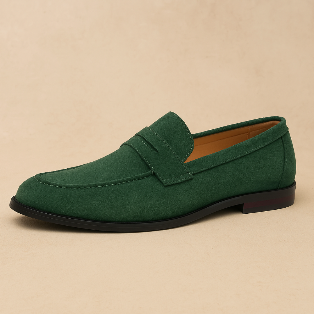Men's Comfortable Slip-On Loafers Durable Rubber Blend 4