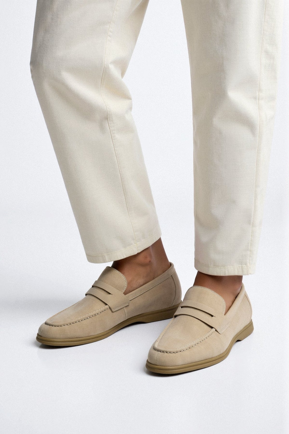 Men's Comfortable Slip-On Loafers Synthetic Blend Grip Sole 0