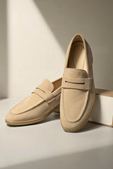 Men's Comfortable Slip-On Loafers Synthetic Blend Grip Sole 1