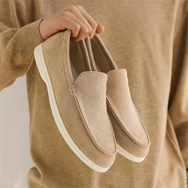 Men's Comfortable Slip-On Loafers Textile Blend Upper 0