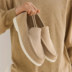 Men's Comfortable Slip-On Loafers Textile Blend Upper 0
