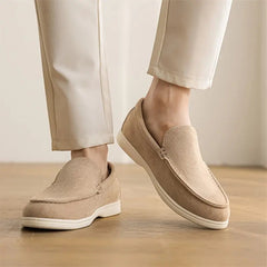 Men's Comfortable Slip-On Loafers Textile Blend Upper 1