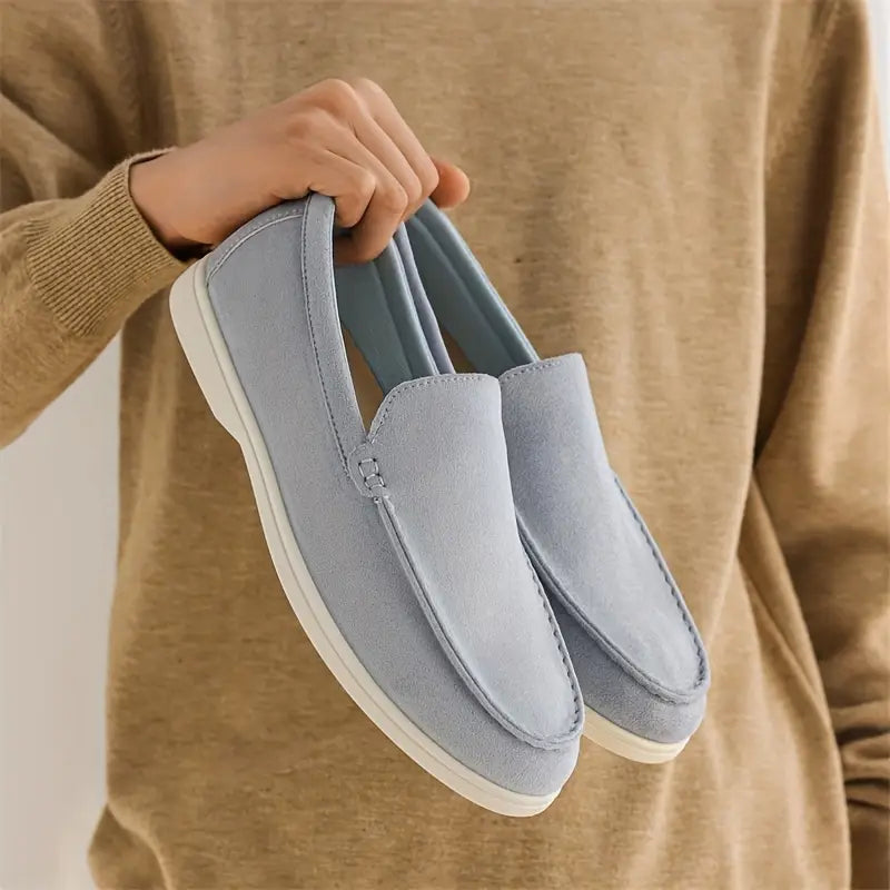Men's Comfortable Slip-On Loafers Textile Blend Upper 3
