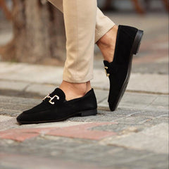Men's Comfortable Slip-On Loafers with Horsebit Detail Leather 1