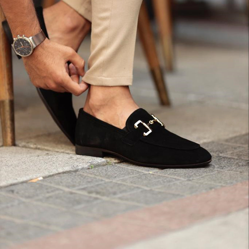 Men's Comfortable Slip-On Loafers with Horsebit Detail Leather 3