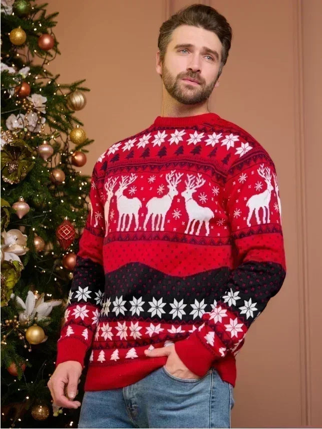 Men's Cozy Christmas Sweatshirt Perfect for Family Matching Soft Knit 4