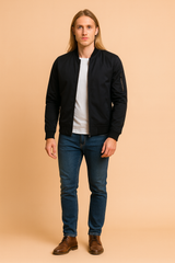 Men's Jacket | Casual Bomber Jacket with Zip and Pockets 2