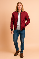 Men's Jacket | Casual Bomber Jacket with Zip and Pockets 3