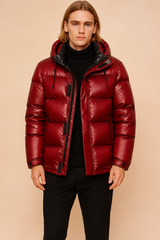 Men's Quilted Winter Jacket with Hood 1