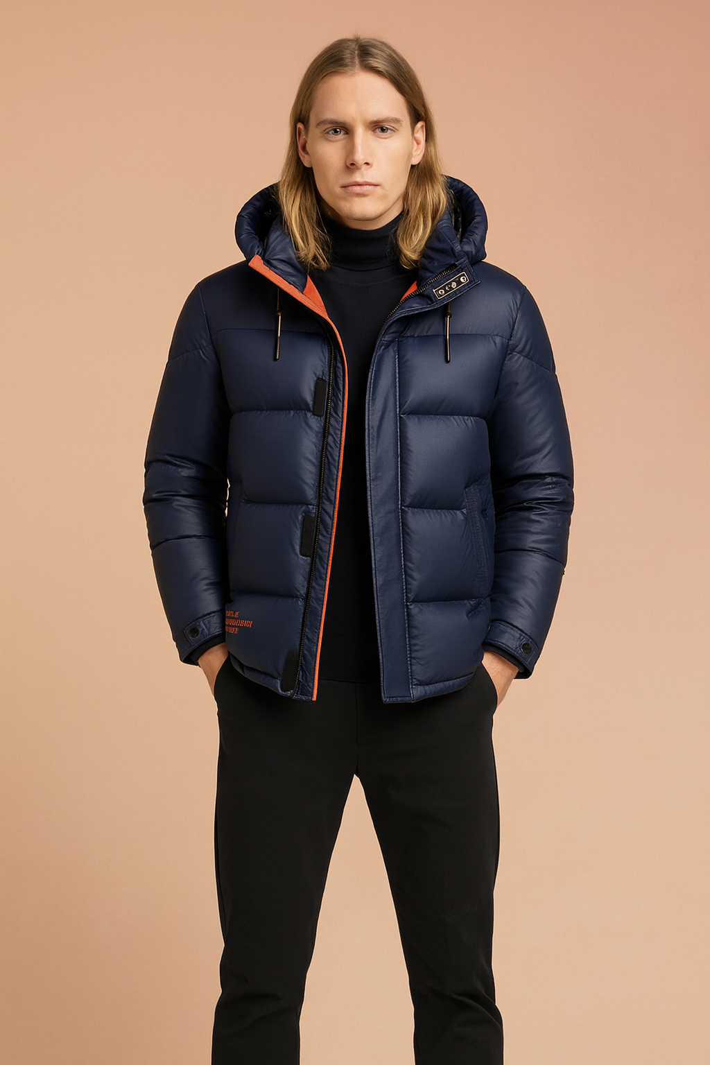 Men's Quilted Winter Jacket with Hood 2