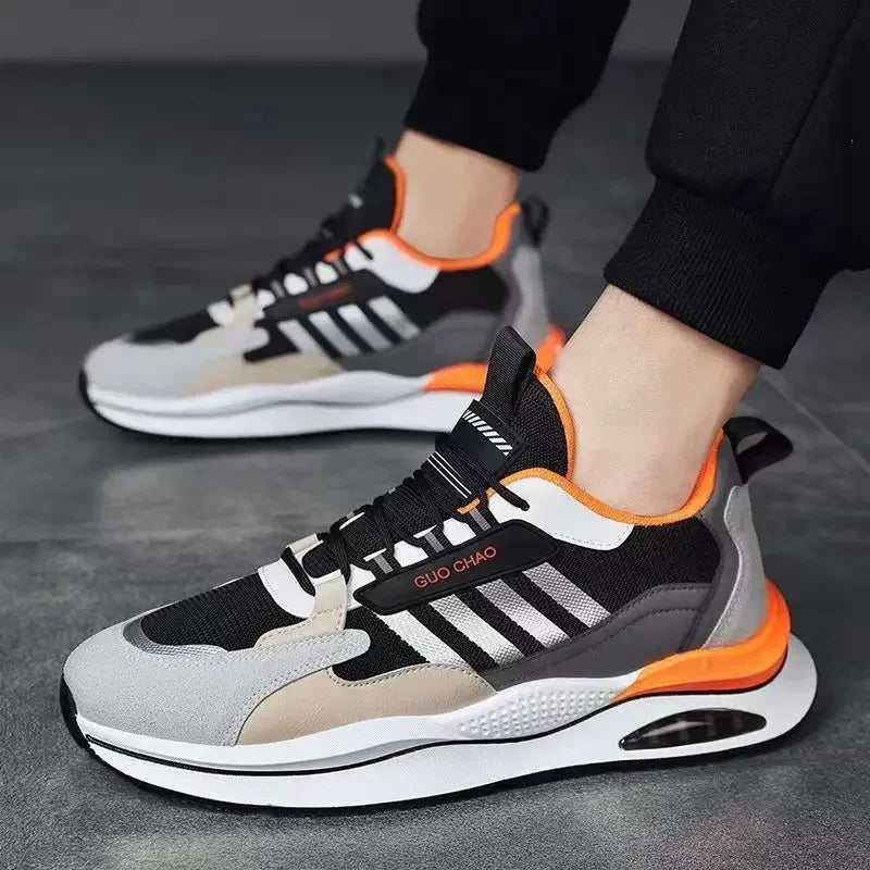 Men's Retro Sporty Sneakers Comfortable Polyester Blend 4