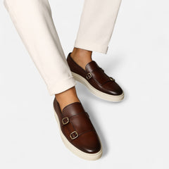Men's Slip-On Loafers with Buckle Detail Durable Blend 1