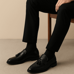 Men's Stylish Slip-On Loafers Woven Design 2