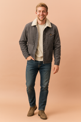 Men's Vintage Button Jacket | Warm 0