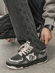 Men's Vintage Skate Shoes Comfortable Durable Blend Rubber Sole 2
