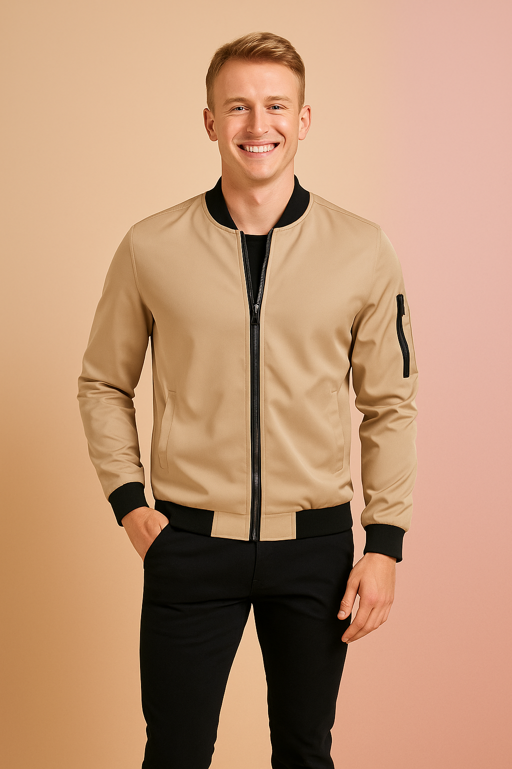Men's Zipper Bomber Jacket | Winter 1