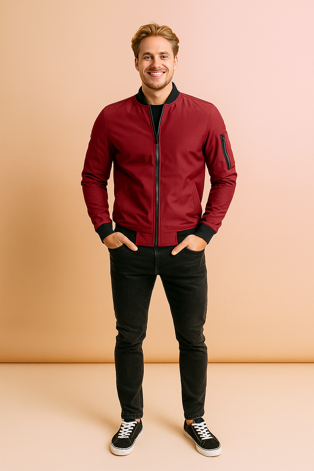 Men's Zipper Bomber Jacket | Winter 3
