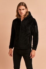 Men's casual jacket with a hood and zipper 1
