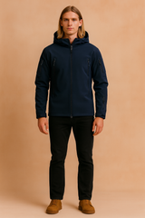 Men's tactical waterproof winter jacket with outdoor hood 2