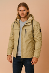 Men's waterproof sports jacket with a hood and zipper 3