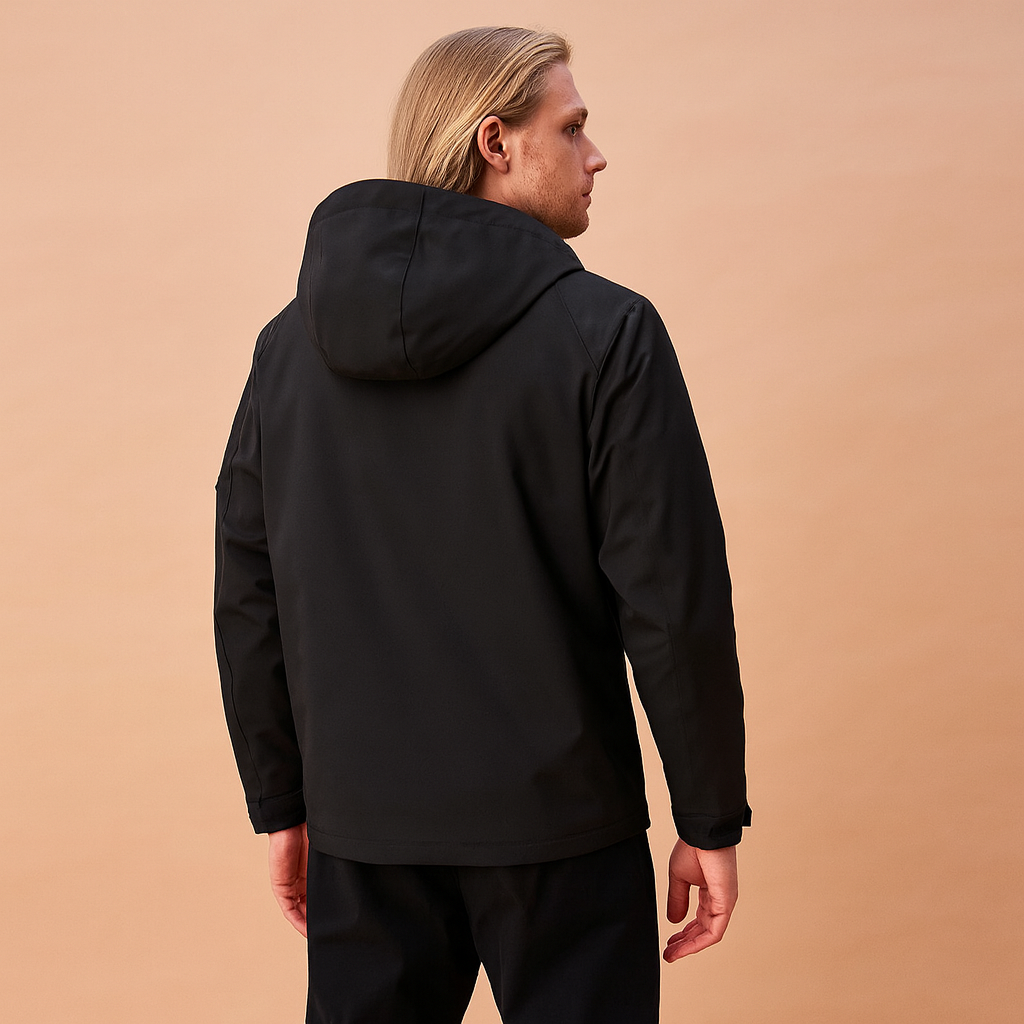 Men's waterproof tactical winter jacket with outdoor hood 4