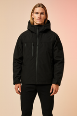 Men's winter sports raincoat with hood 1