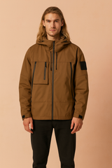 Men's winter sports raincoat with hood 3