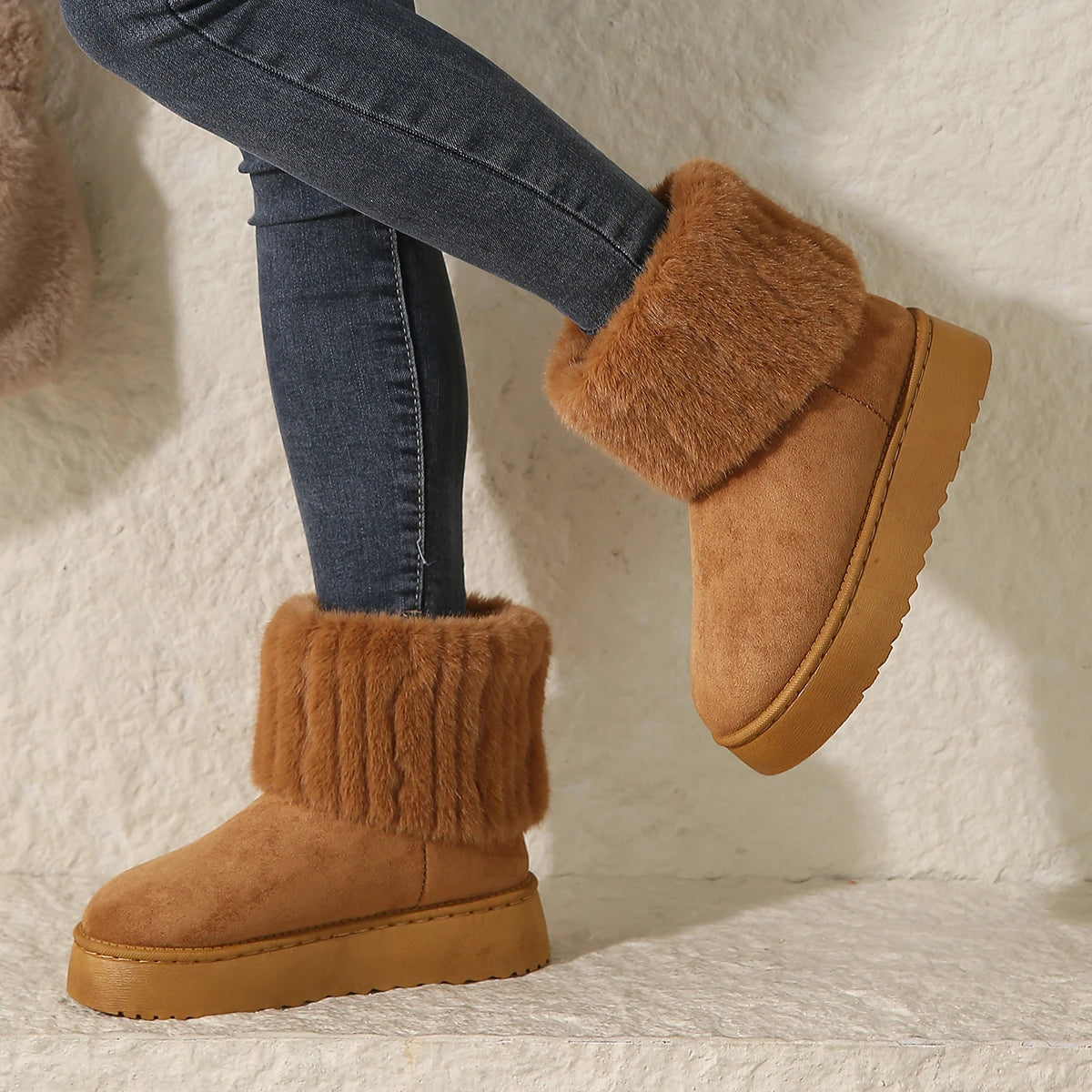Mid-Calf Snow Boots for Women – Stylish & Warm Comfort 4