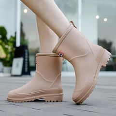 Mid-Cut Waterproof Rain Boots for Women – Stylish & Functional 3