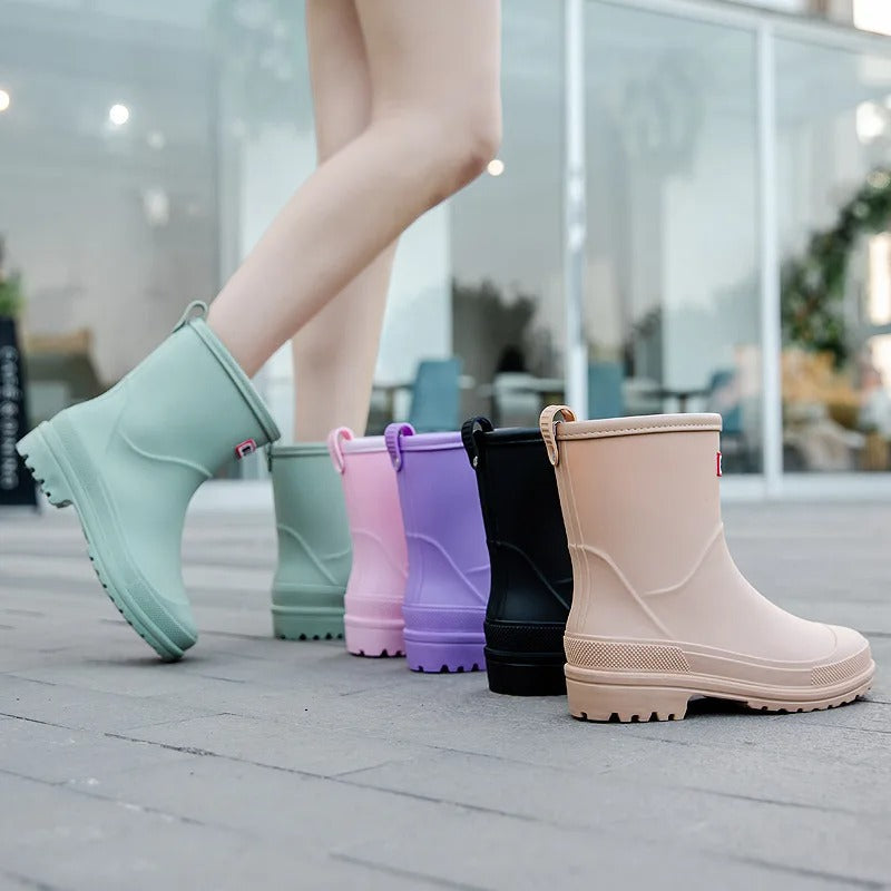 Mid-Cut Waterproof Rain Boots for Women – Stylish & Functional 5