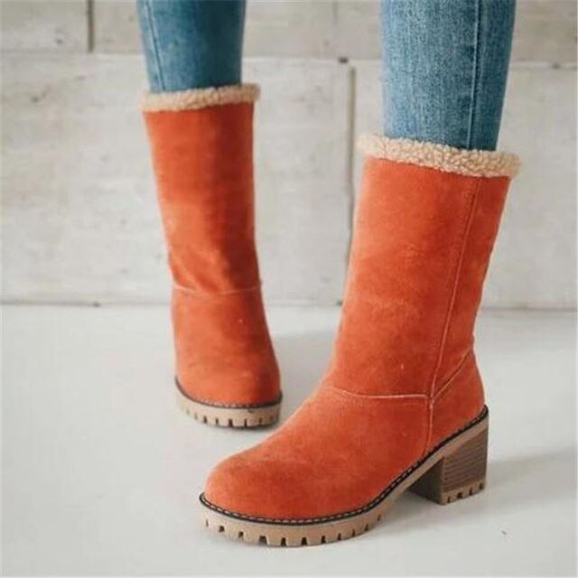 Mid-Tube Snow Boots for Women – Stylish & Versatile Winter Wear 0