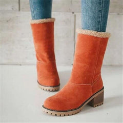 Mid-Tube Snow Boots for Women – Stylish & Versatile Winter Wear 0