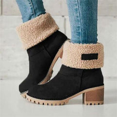 Mid-Tube Snow Boots for Women – Stylish & Versatile Winter Wear 2