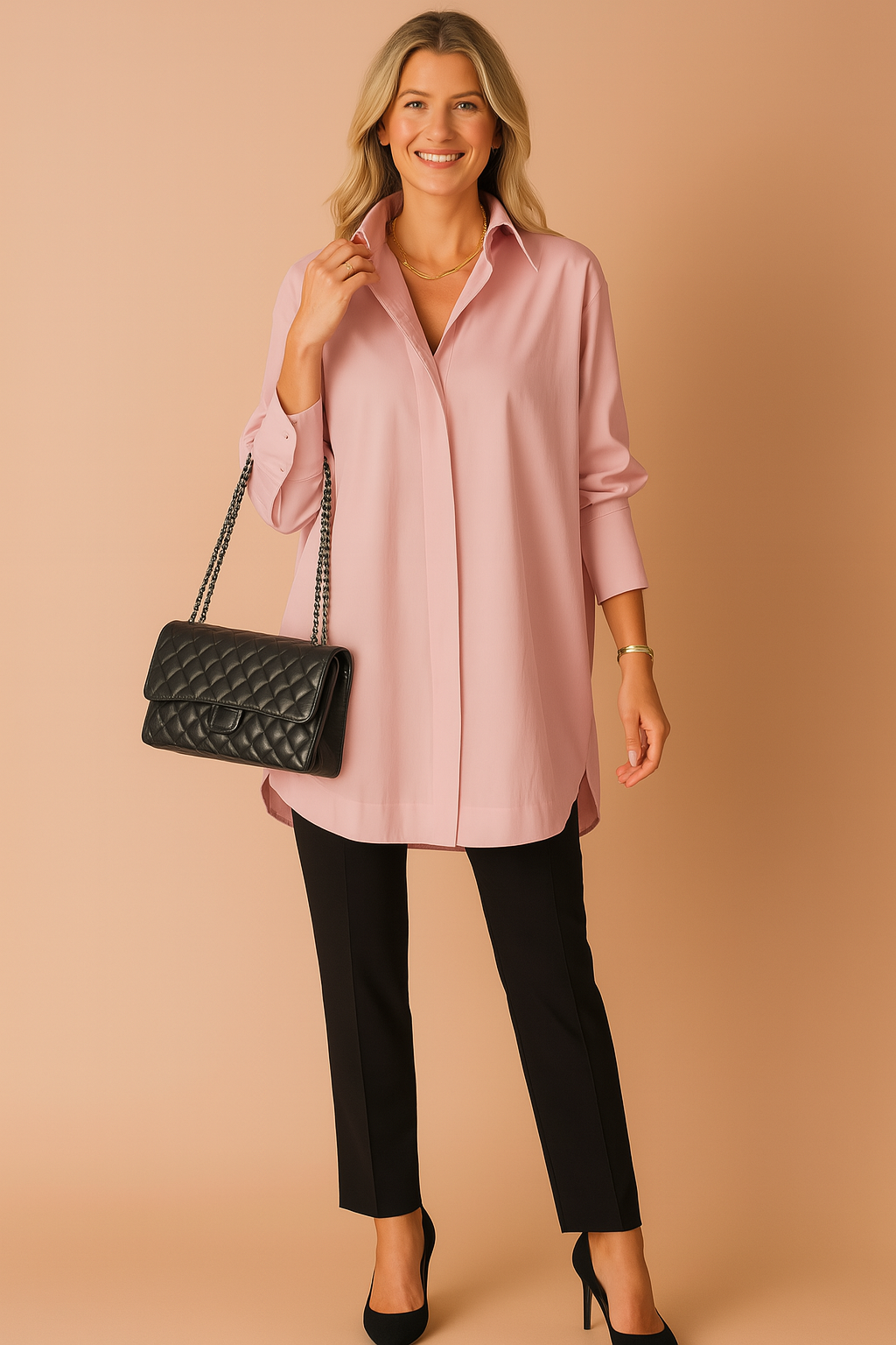 Monaco | Elegant oversized shirt blouse 6