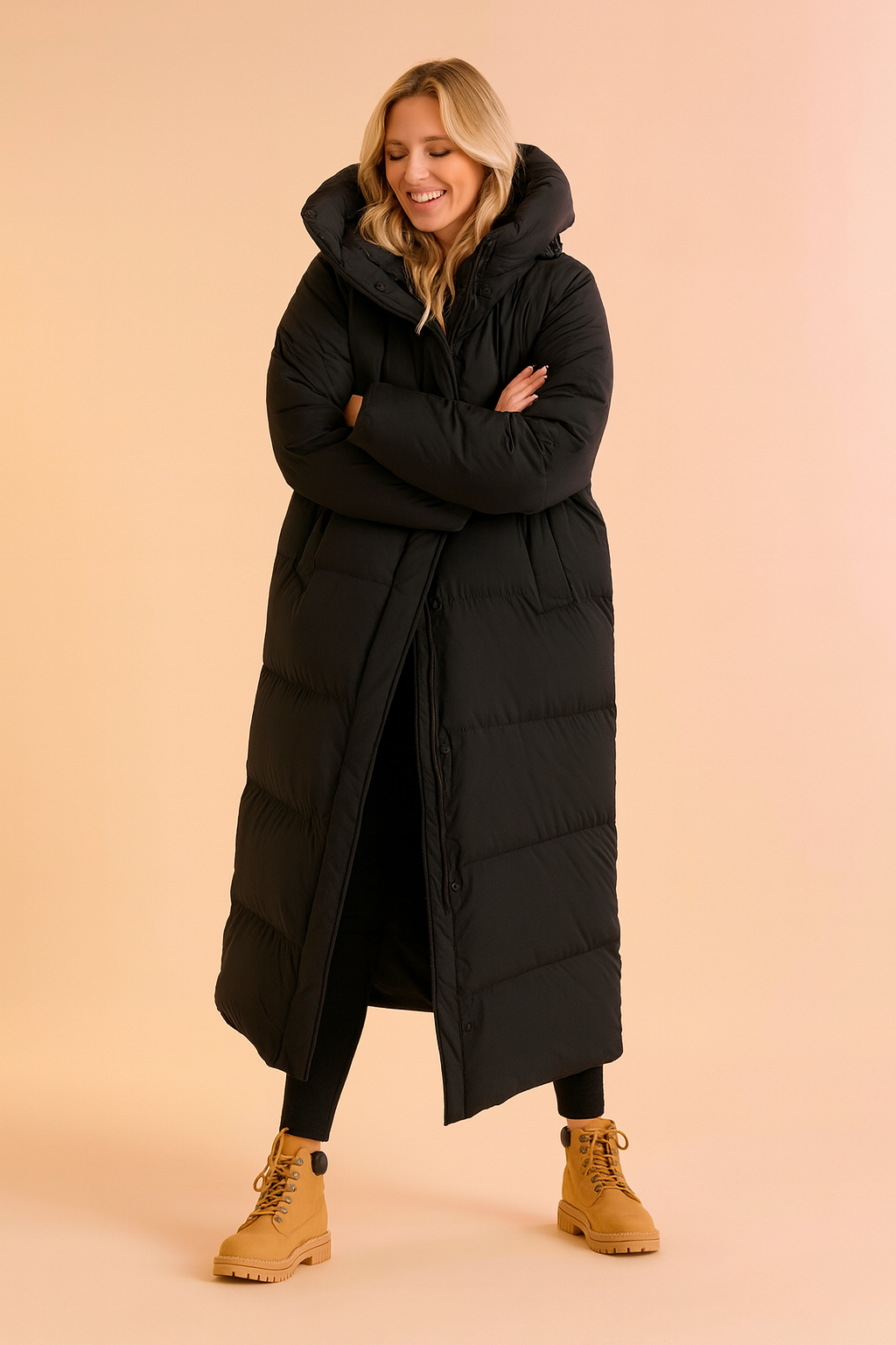 Monika | Long Quilted Winter Jacket with Hood 3