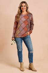 Monika | Sweater with a colorful woven pattern 2