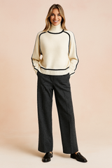 Nadia | Sweater with contrasting trim 2