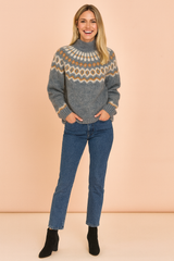 Natalia | Sweater with a decorative yoke 0