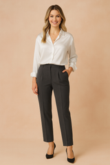 Noa | Classic shirt blouse with a slight sheen 1