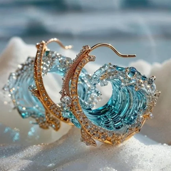 Ocean's Oath Earrings - Elegant Ocean Style Jewelry 0