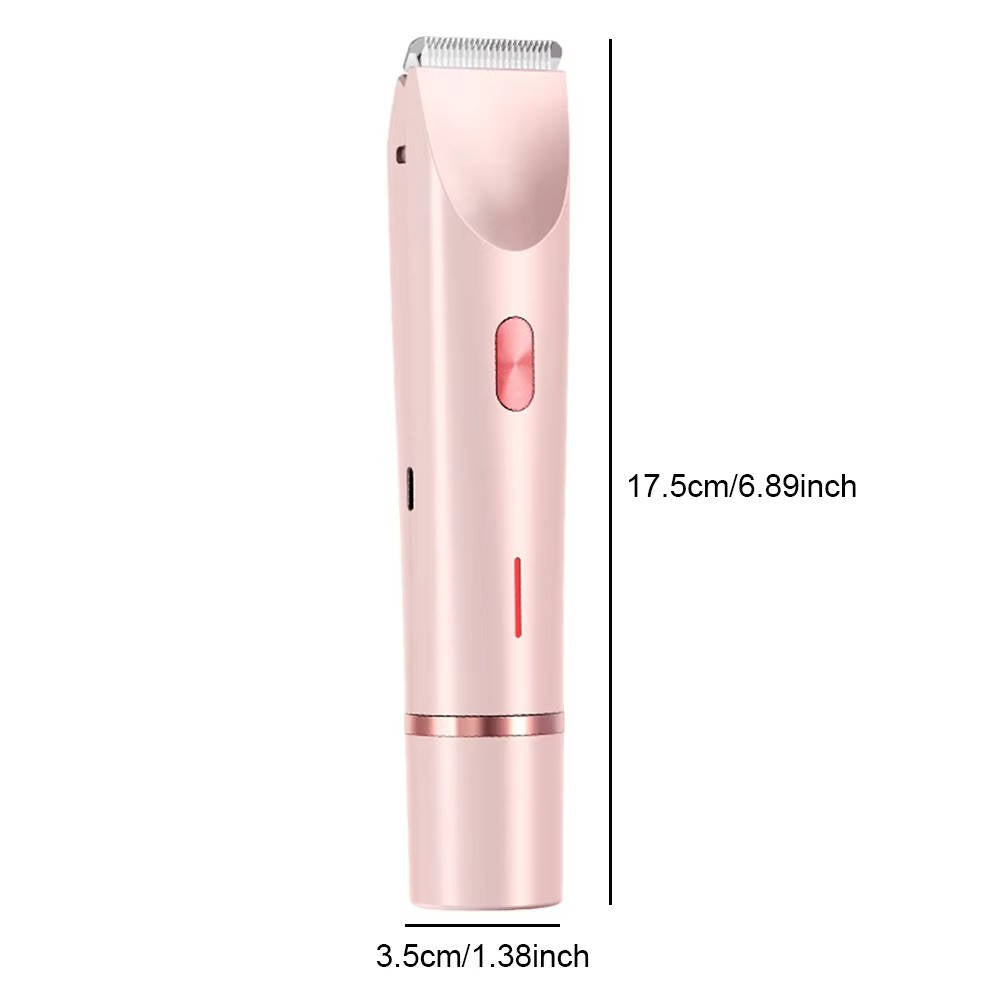 Painless Pubic Hair Trimmer with Dual Heads, Waterproof Design, and Whisper Quiet Operation for Smooth Skin 6