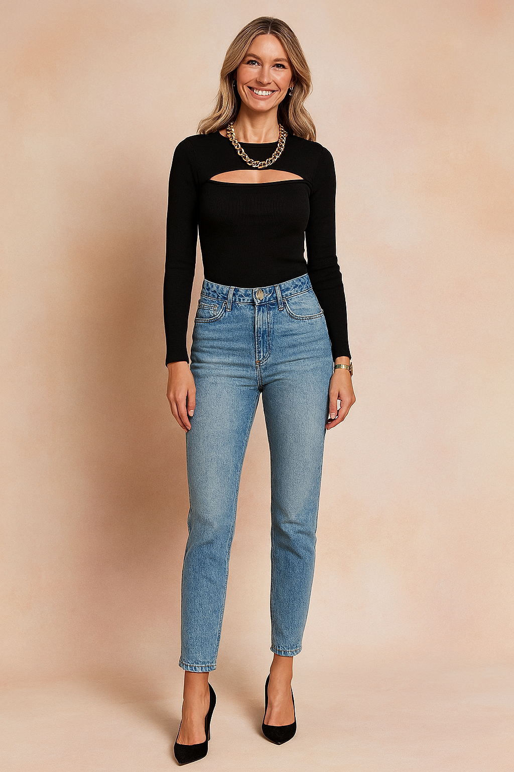 Patrycja | Sweater with a cutout under the neckline 4