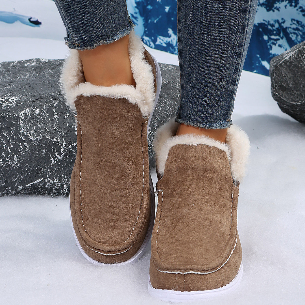 Plush Fur Short Boots for Women – Cozy & Stylish Comfort 4