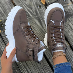 Plush Lace-Up Ankle Boots for Women – Stylish & Comfortable 3