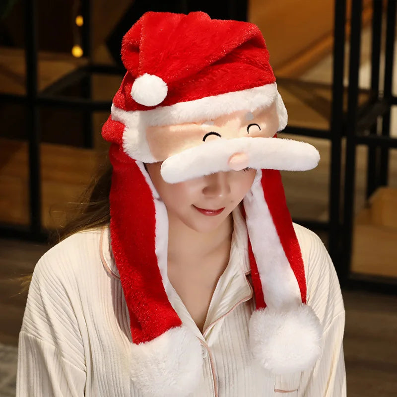 Plush Santa Hat for Adults - Soft Red and White Christmas Hat, Cozy Holiday Accessory for Festive Celebrations 6