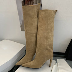 Pointed Toe Knee High Boots for Women – Chic & Stylish 1