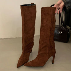 Pointed Toe Knee High Boots for Women – Chic & Stylish 2