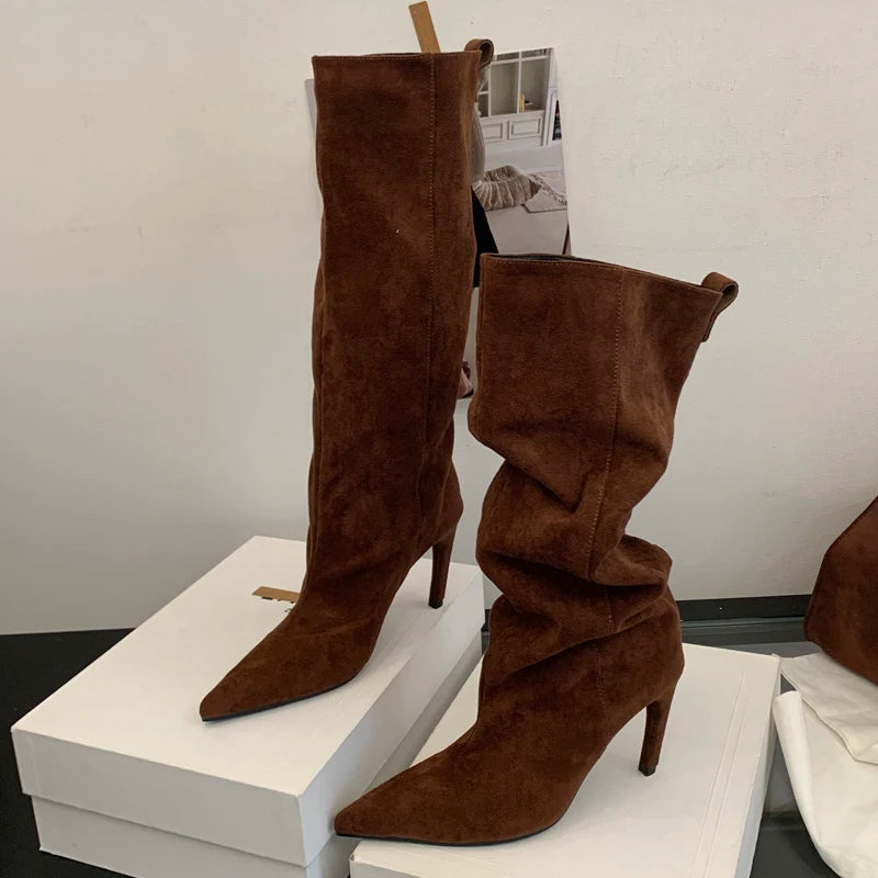 Pointed Toe Knee High Boots for Women – Chic & Stylish 3